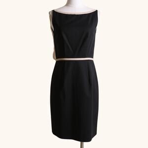 VIVIENNE TAM Black and Nude Draped Sheath Dress